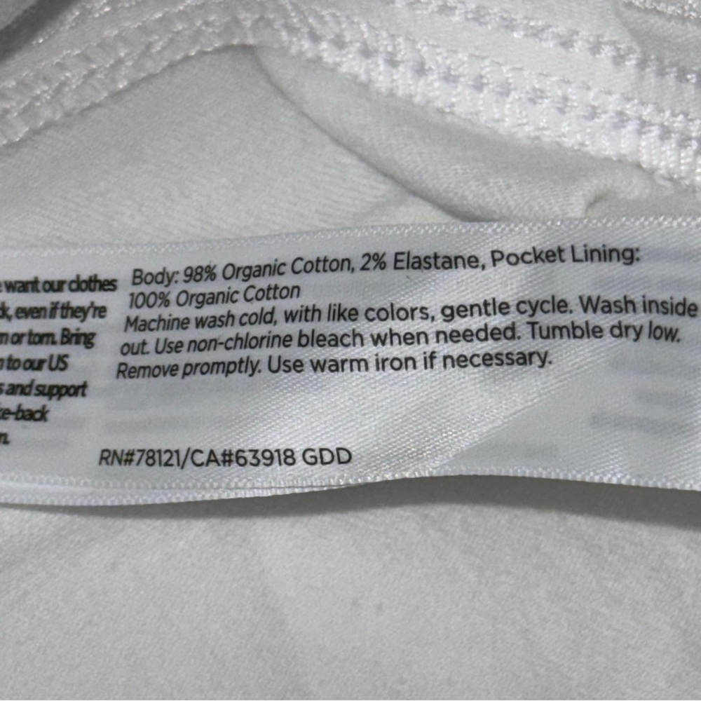 Eileen Fisher Organic Cotton Straight Leg Stretch Denim Pants White - Picture 8 of 14